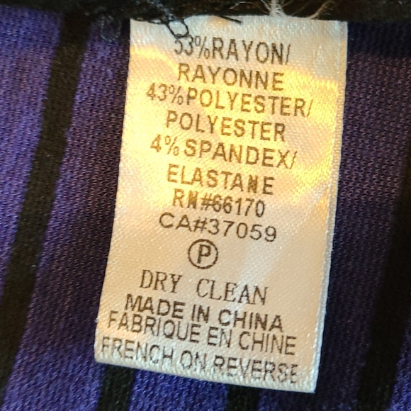 Cartonnier for Anthro, knit striped black & blue tailored, fitted blazer - Picture 16 of 16